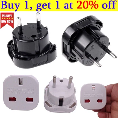 £2.75 • Buy UK Plug 3-Pin To EU 2-Pin European Euro Europe Socket Travel Converter Adapter