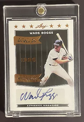 2012 Leaf Wade Boggs Autograph HOF 3000H 🔥🔥🔥 • $28