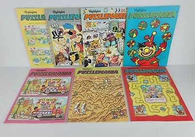 Vintage Highlights Mathmania Puzzlemania Childrens Books Home School Lot Of 7 • $16.87