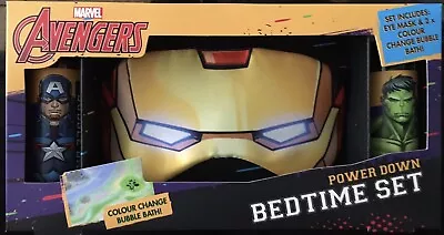 Marvel Avengers Colour Changing Bubble Bath & Eye Mask Kids Bedtime Gift Set • £13.95