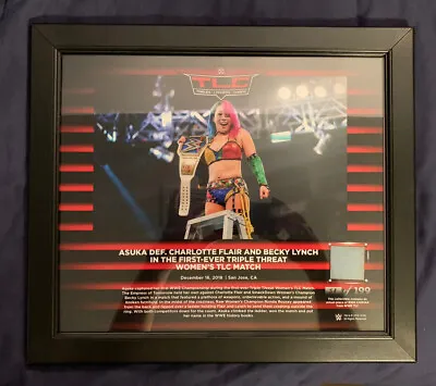 $109.99 • Buy WWE TLC 2018 Asuka Plaque With Ring Canvas Piece