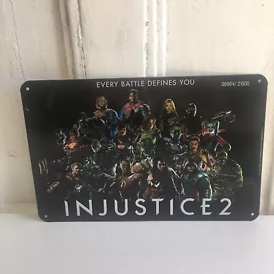 Injustice 2 Rare Limited Numbered Plate Rare 08964/21500 Collectable Battle • $13.75