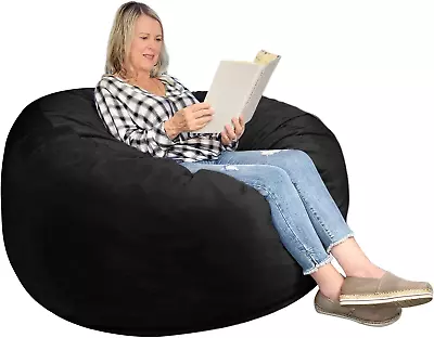 Large Bean Bag Chair: 3 Ft Memory Foam Bean Bag Chairs For Adults With FillingA • $97.36