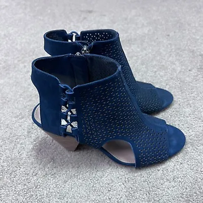 Vince Camuto Bootie Ennisa Leather Blue Women's Size 6.5 • $22.99