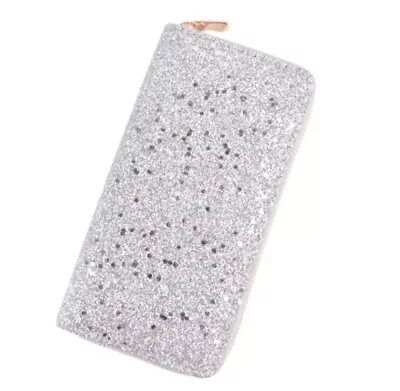 New Silver Glitter Wallet Still In Wrapping • $18