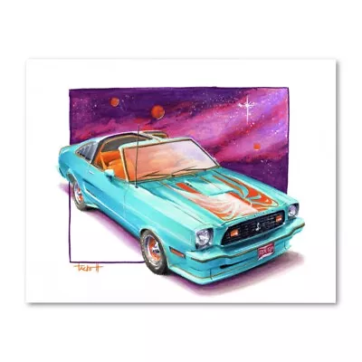 GUARDIANS OF THE GALAXY 1978 Mustang II King Cobra Art Print • $21.99