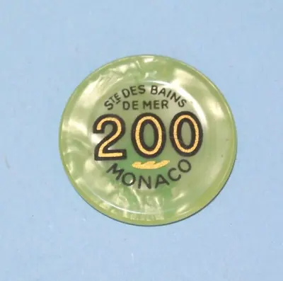 Vintage Monaco Casino Chip Ste. Des Baines De Mer 200 • $19.99