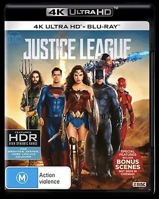 Justice League (4K UHD + Blu-Ray) Brand New & Sealed- Region B • $24.98