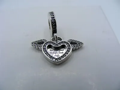 Pandora Heart And Angel Wings Dangle Charm RRP £55 798485C01 • £19.99