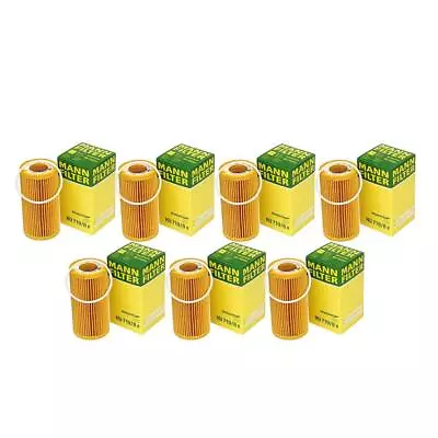 Mann Set Of 7 Cartridge Engine Oil Filters Kit For Volvo C30 C70 S40 V50 L5 • $46.95