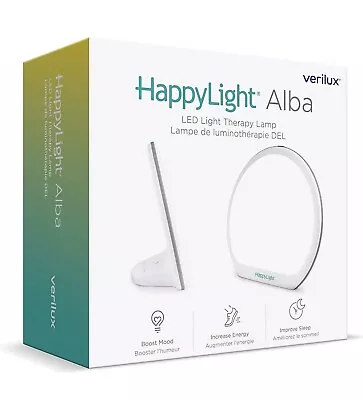 Verilux® HappyLight® Alba - New Round UV-Free LED Therapy Lamp Bright White Lig • $12