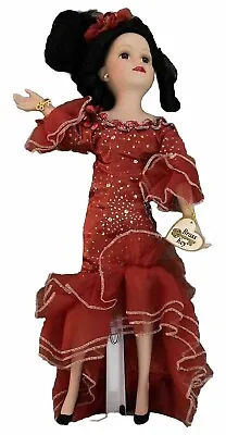 Vintage 1999 Brass Key Porcelain Doll Dancing Through The Centuries “Juanita” • $21.99
