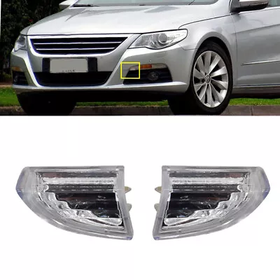 Pair Front Bumper Turn Signal Light Shell Without Bulbs For VW Passat CC 09-12 • $32.56