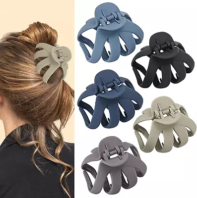 Octopus Hair Claw Clips 5 Pack Non-Slip Jaw Clips Medium Hair Clamps For Thick  • £13.32