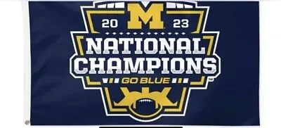 Michigan Wolverines 2023 Football NCAA  National Champions 3 X 5 Flag Banner • $33.99