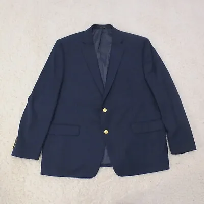 Lauren Ralph Lauren Blazer Mens 46R Blue Sport Coat Wool LRL Gold Crest Button • $37.49