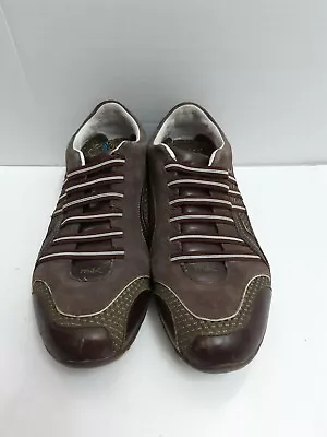 Michelle K Brown Leather Tennis Shoes Womans Size 8M  • $24.99