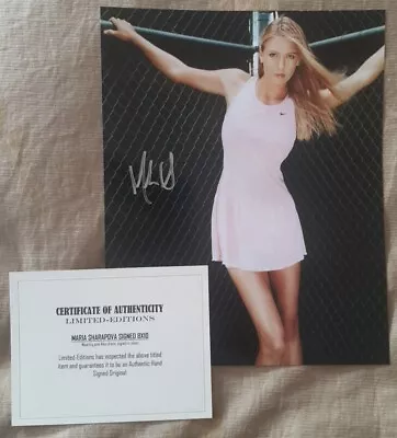 Maria Sharapova Autographed 8 X 10 Photo Tennis W/ Certificate Of Authenticity • $33.62