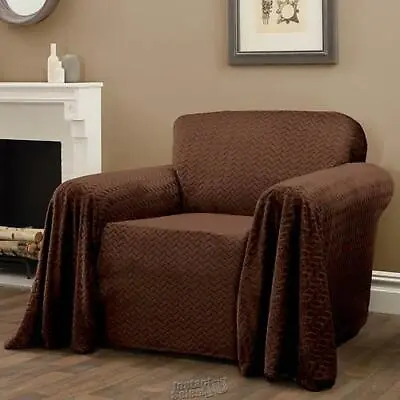 Mason Furniture Throw - Chair Chocolate Polyester 70  D X 90  W Pet • $34.99