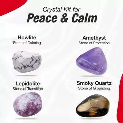 ~Healing Crystals & Stones Kit For Peace & Calm Energy Generator Spiritual Gift~ • $16.99