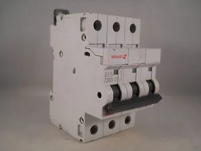 MEM MCB 16 Amp Triple Pole 3 Phase Breaker Type B 16A B16 Memshield 2 MBH316 • £41.95