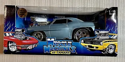 69 Chevy Camaro Silver Blue. New In Box 1:18. Muscle Machines • $74.99