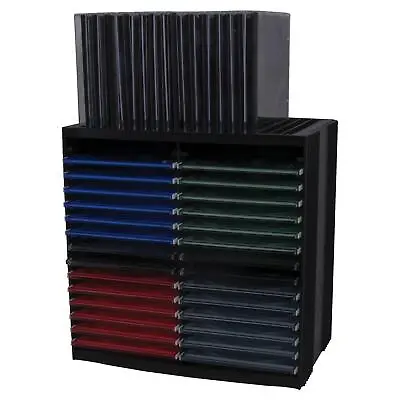 CD Storage Shelf Rack Unit For 48 CDs - Home & Office Organiser - Black • £22.99