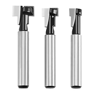 Set Of 3 1/4 Inch Shank T-Slot Cutter Router Bit Keyhole Router Bit 5/16 & 3/8 & • $15.19