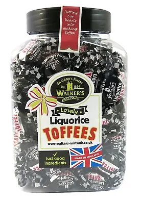 Walkers Toffee Liquorice Toffees 1.25kg Gift Jar • £18.99