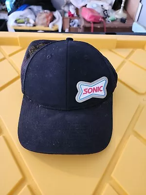 Sonic Drive In Port Authority Black Trucker Snap Back Hat Cap And Bonus Beanie • $14.99