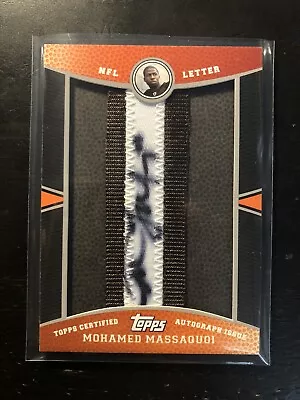 Mohamed Massaquoi RC 2009 NFL LETTER PATCH AUTO Browns Topps 1/2 #ARP-MM READ • $19.99