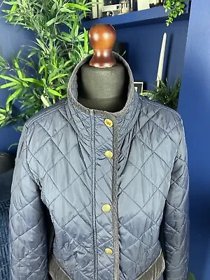 Joules Quilted Jacket Tom Moredale Navy Womens Coat Uk 14 Countrywear • $24.89