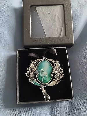 Forest Unicorn Anne Stokes Enchanted Cameo Artwork Picture Pendant Necklace • £8