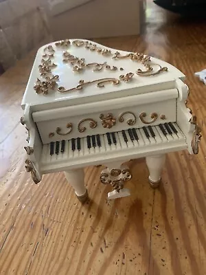 Vintage Spielwaren German Wind Up Music Box Piano Miniature Dollhouse Wonderful! • $185