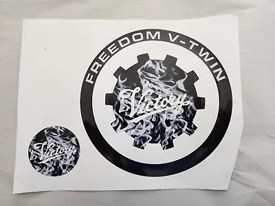 Victory Motorcycle Derby Decal Set - Flames White Logo • $19.99