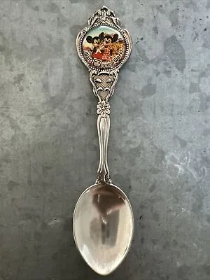 Vintage Walt Disney World Mickey Minnie Mouse Silver Plate Souvenir Spoon • $5