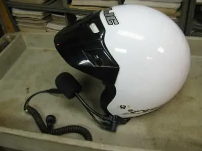 HJC FG3 White Helmet With Visor And J&M Headset • $50