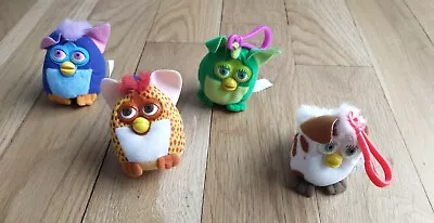 McDonalds Happy Meal Furby Plush Keychain Clips Toys 2000 - Lot Of 4 -Collectors • $18