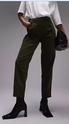 Topshop Tall Khaki Cords Trousers UK10 • £14