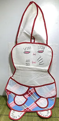 VTG Handmade Clothes Pin Bag Bunny Rabbit Hanging Line Washing Laundry Retro • $20