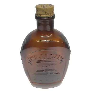 Vintage Log Cabin Syrup Bottle Bicentennial 1776 Liberty Bell Amber Brown Nice • $6.99