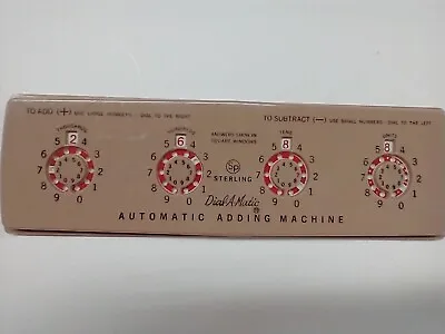 Vintage Sterling #565 Dial-A-Matic Automatic Mechanical Adding Machine No Stylus • $9.99