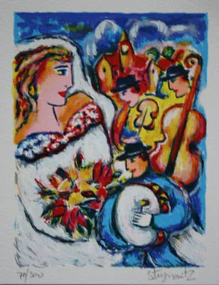 Zamy Steynovitz  Bride & Music  Bride & Wedding Orchestra S/n Serigraph Art • $39.99