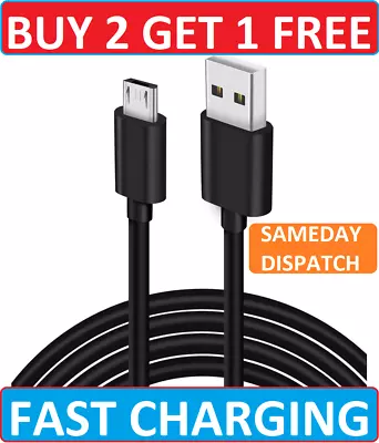 Heavy Duty Fast Charge Micro USB Long Data Power Phone Charger Cable 2m 3m Lead • £1.99