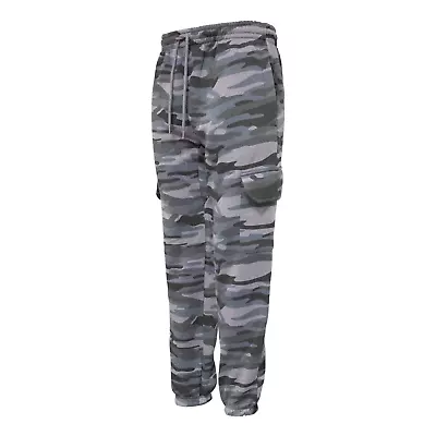 Mens Cargo Combat Camouflage Jogging Bottoms Army Tracksuit Joggers Pants - 2200 • £13.19