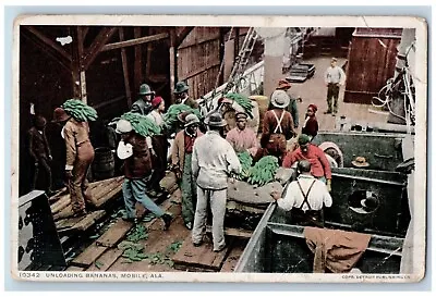 Mobile Alabama AL Postcard Unloading Bananas Exterior View C1920 Vintage Antique • $29.95