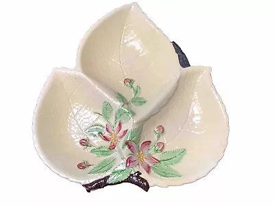 Hard To Find Apple Blossom Carlton Ware Triple Section Leaf Shaped Dish • $40