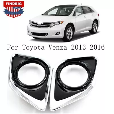 Pair Of Fog Light Lamp Bumper Cover Insert RH LH For Toyota Venza 2013-2016 US • $19.99