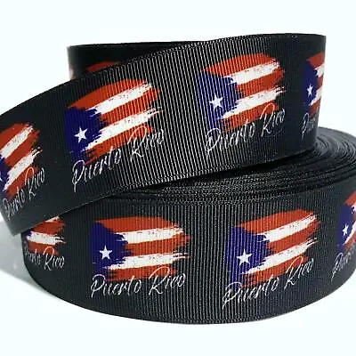 $0.99 • Buy GROSGRAIN RIBBON 5/8 , 7/8 , 1.5 , 3  Puerto Rico Flag Printed Bulk