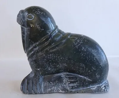 Hand Carved Eskimo Art Canada Soapstone Walrus • £39.99